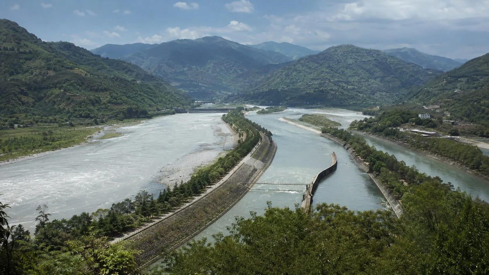Dujiangyan Irrigation System channels near Chengdu
