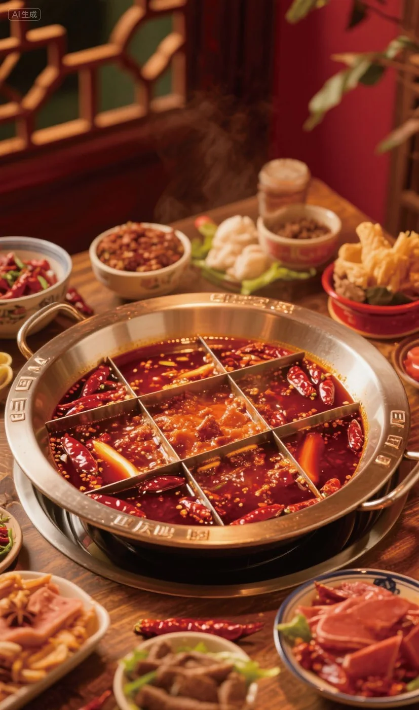 重慶火鍋與多樣食材