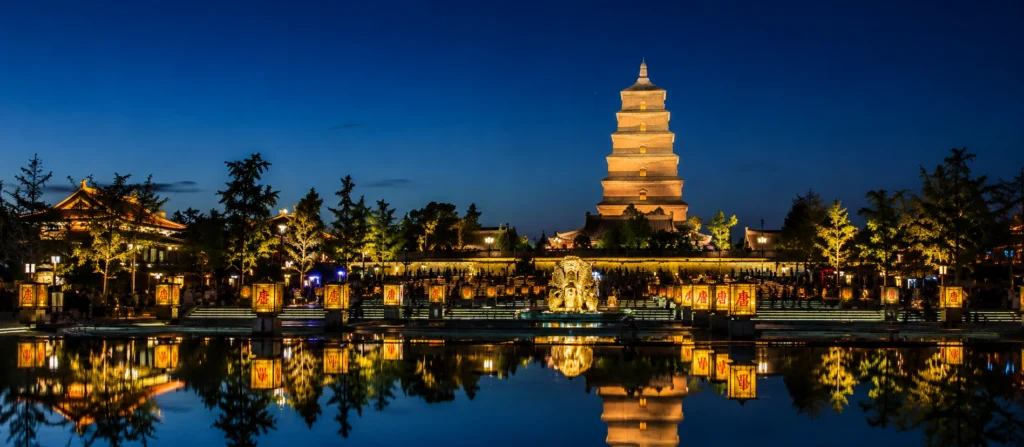Xi'an city wall and historic skyline